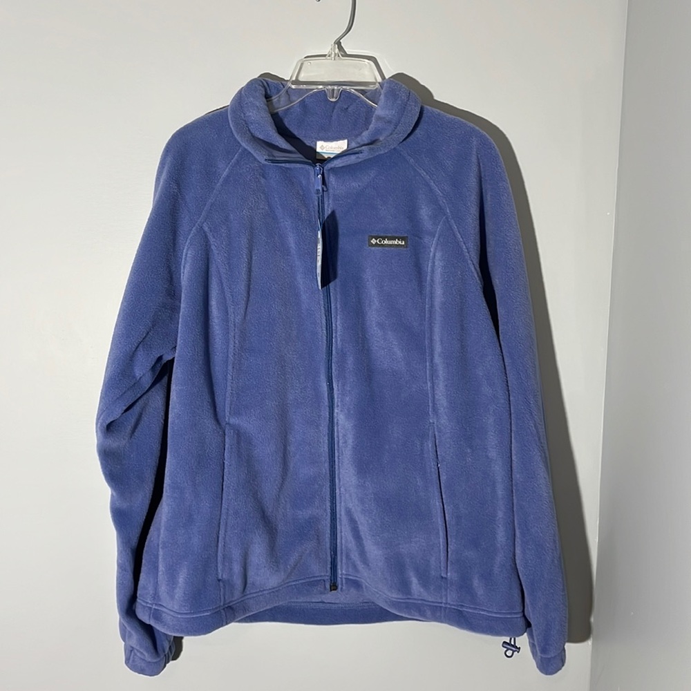 Columbia blue fleece zip-up jacket- size XL